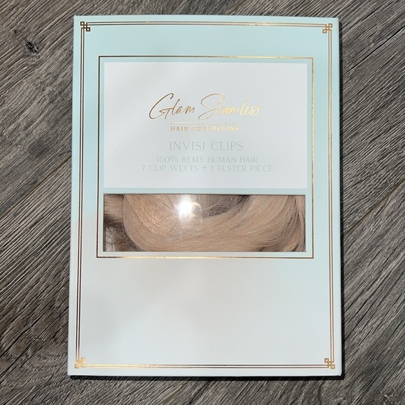 Glam Seamless Invisi Clip In 22" Rooted Vanilla Creme Highlights 23/1001 - Picture 11 of 12